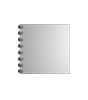 Broschüre mit Metall-Spiralbindung, Endformat Quadrat 10,5 cm x 10,5 cm, 120-seitig