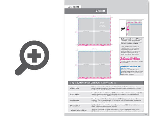 Product Bild faltblatt__gefalzt_auf_15_0_cm_x_26_5_cm__4-seiter__beidseitig_bedruckt_(4_4_farbig_+_1_sonderfarbe_hks)