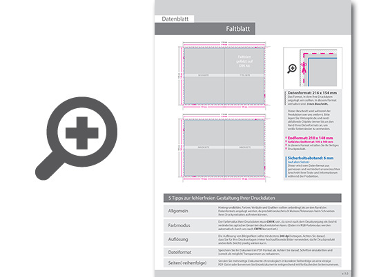 Product Bild faltblatt_din_a6_4-seiter_4_4_farbig_mit_beidseitig_partieller_uv-lackierung