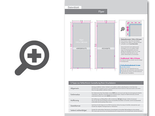 Product Bild hochglanz-uv-lack-flyer_5_1_cm_x_14_8_cm__beidseitig_bedruckt