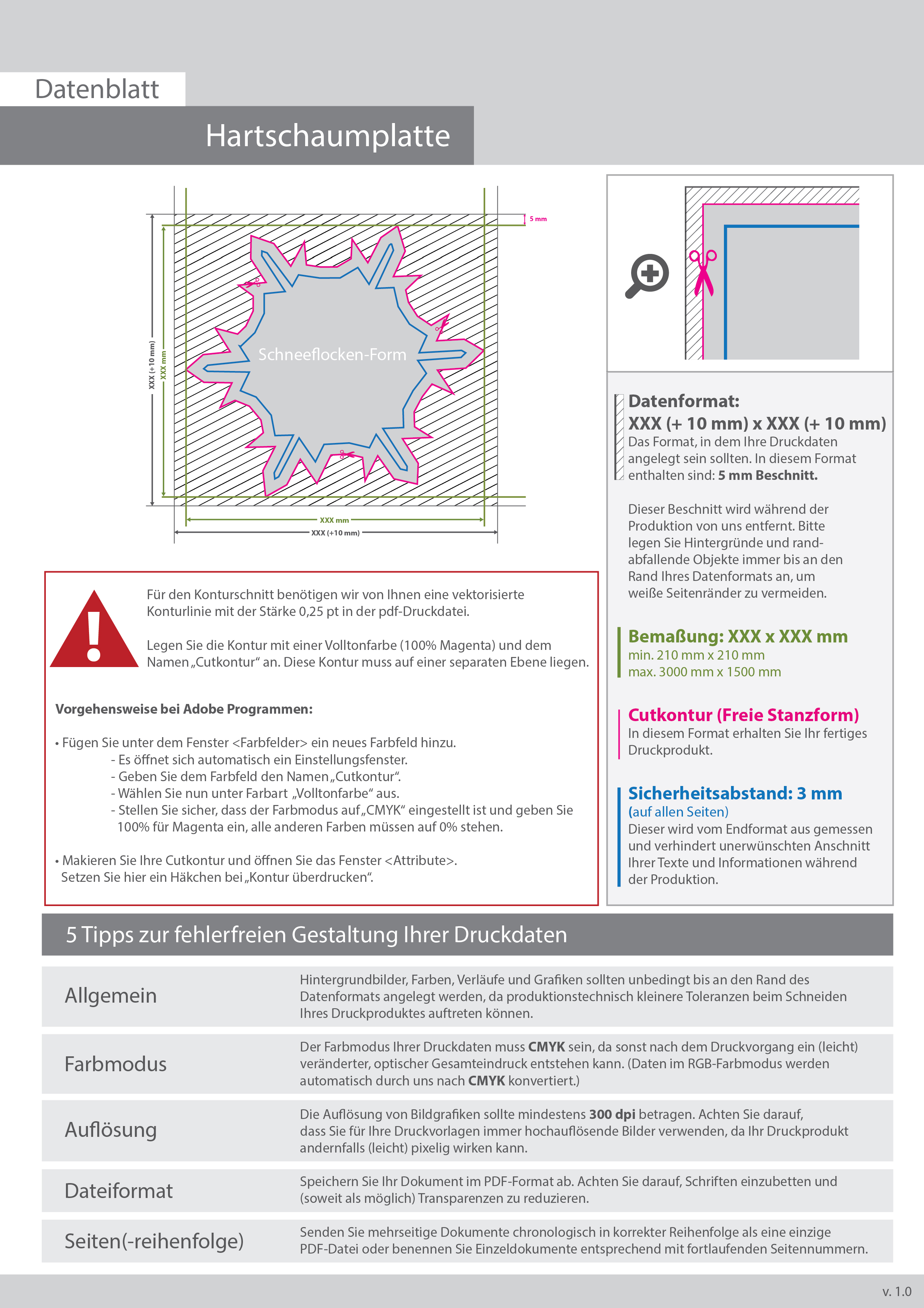 Product Bild hartschaumplatte_in_schneeflocke-form_konturgefr__st___einseitig_4_0-farbig_bedruckt