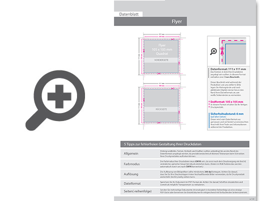 Product Bild neonflyer_rot_quadrat_10_5_cm_x_10_5_cm