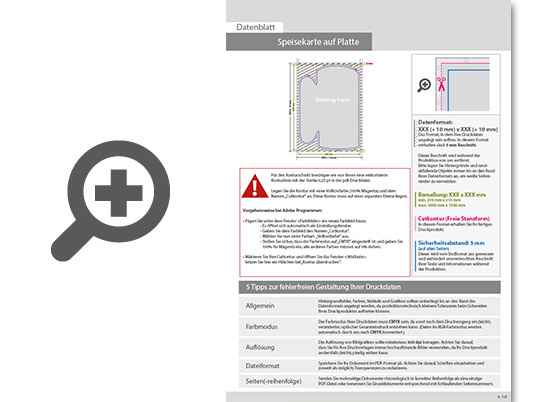 Product Bild speisekarte_auf_platte_in_bierkrug-form_konturgefr__st___einseitig_4_0-farbig_bedruckt